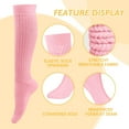 thumbnail image 2 of Women's Fall Winter Knit Slouch Socks, Soft Extra Long Scrunch Knee High Sock Slouchy Boot Socks, 2 of 7