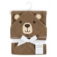 thumbnail image 2 of Hudson Baby Unisex Baby Cotton Animal Face Hooded Towel, Brown Bear, One Size, 2 of 2