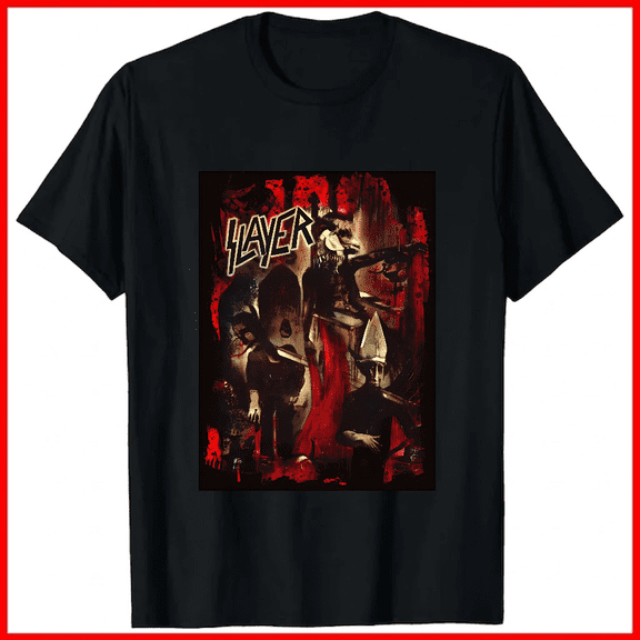 Slayer Vintage Metal Rock Band Inspired Music Graphic Design Unisex T-shirt V19061, up to size 5XL