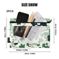 thumbnail image 3 of Green Camouflage Shapes 2 Pack Pencil Pouch for 3 Ring Binder Smooth Zipper Folders with Pockets Clear Window Pencil Case, 3 of 6