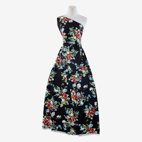 Zelouf Zs1711Nn Print Ity , Sewing, DIY, Crafts Fabric by the Yard, 934 Blk/cherry, 3 Yard