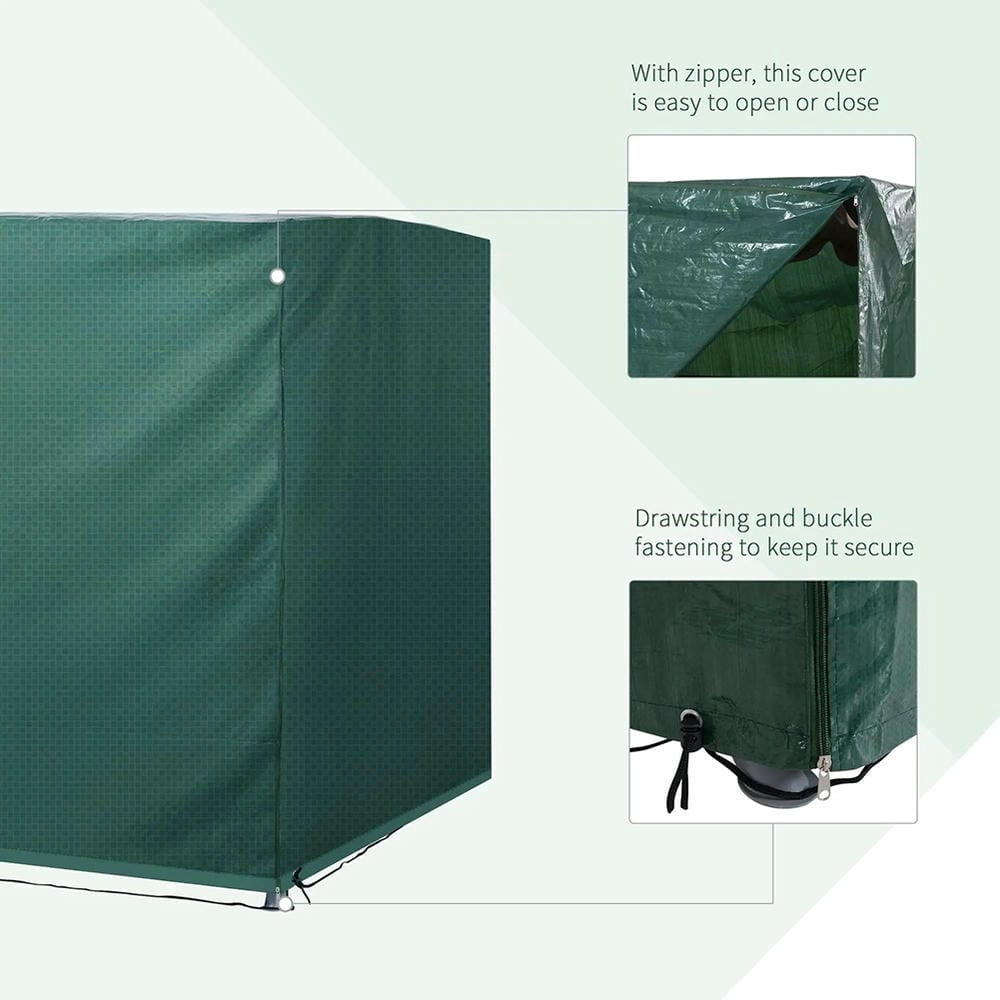 YYAo Hammock Patio Cover Furniture Garden Glider Chair Cover,3-Seater Patio Swing Cover, Outdoor Garden Protection Hammock Cover Waterproof, Dark Green