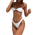 thumbnail image 1 of WILLBEST Traje de Baño Manga Larga Mujer Women'S Sexy Bikini Strappy Bandeau Traje de Baño Bikinis Set, 1 of 7