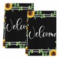 thumbnail image 2 of Yellow Sunflowers Kitchen Towels Set of 2, Black Summer Botanical Eucalyptus Leaf Absorbent Dish Towels for Kitchen, Microfiber Hand Towel, Quick Drying Tea Towel for Cleaning Decorative Dishcloths, 2 of 7