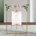thumbnail image 2 of Metal Wedding Arch Frame Backdrop Party Square Flower Rack Balloon Stand Gold, 2 of 9