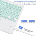 thumbnail image 4 of MesaSe Clavier Bluetooth 10 Pouces Clavier Sans Fil à Commande Tactile pour Vert, 4 of 8