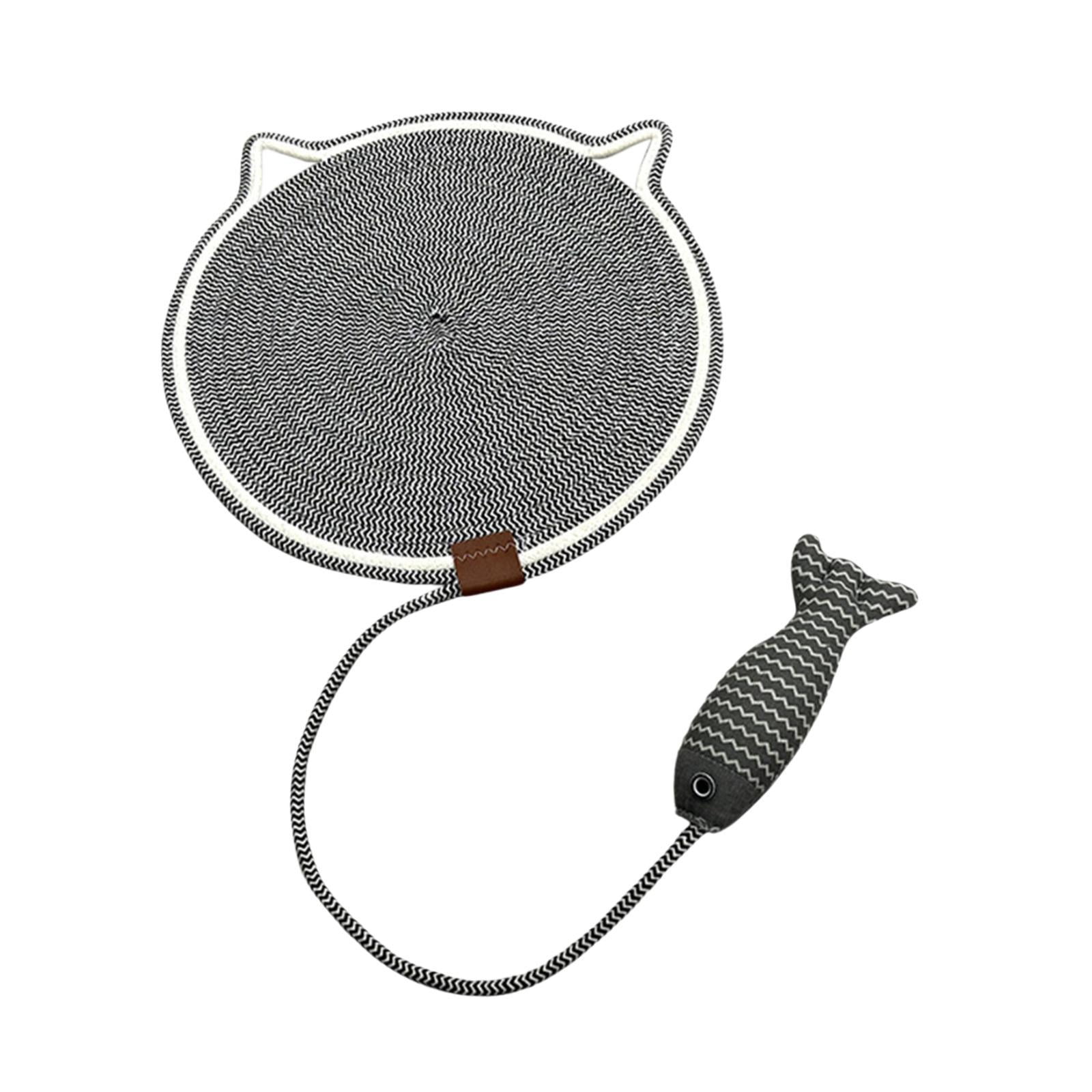 Bvdfgk Cat Scratch Mat Cat Scratch Pad with Fishy Ball Toy Horizontal Cats Sleeping Mat L