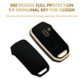 thumbnail image 4 of For Kia Key Fob Covers Housing Cover Frame Kia Ceed Cerato Forte NIRO Seltos Sorento Soul Sportage Telluride K5 Accessories Smart Keyless Remote Key Protector, Black-Gold, 4 of 6
