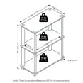 thumbnail image 5 of Furinno Turn-S-Tube 3-Tier Compact Multipurpose Shelf Display Rack with Square Tube, Black Walnut/Brown, Set of 2, 5 of 6