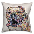 thumbnail image 2 of Creative Products Watercolor Bulldog 16x16 Spun Poly Pillow, 2 of 3