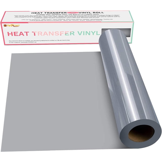 Rollos de vinilo de transferencia de calor HTVRONT plateados de 30 cm x 4,5 m