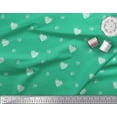 thumbnail image 3 of Soimoi Green Japan Crepe Satin Fabric Heart & Dots Print Sewing Fabric Yard 42 Inch Wide, 3 of 3
