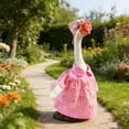 thumbnail image 4 of Deeceymbur Easter Goose Statue Outfit Pink Green for 23 Inch Porch Patio Decoration Clothing Hat Set Garden Decor, 4 of 6