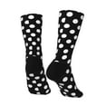 thumbnail image 4 of Junzan Black And White Polka Dot Mens Funny Socks For Men Women Colorful Fun Novelty Crew Patterned Socks, 4 of 9