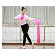 thumbnail image 4 of Dance Long Chiffon Sleeves - Peking Opera Stunts Dancing Practice Long Flowing Inner Sleeves（Rose Red Gradient L）, 4 of 5