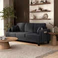 thumbnail image 5 of Furniture of America Fayen Modern Small Space Chenille Fabric Sofa with Pillow and USB Port, Dark Gray, 5 of 16