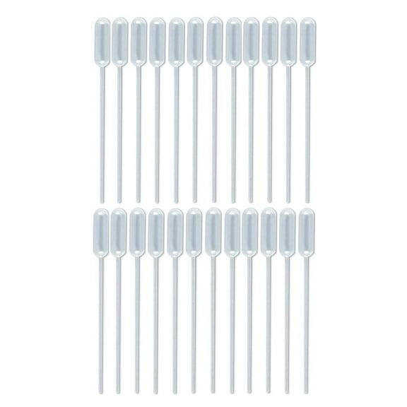 Sterile Non-Graduated Narrow Fine Stem Transfer Pipettes 3.5 mL (0.12 oz) - 24 Pack