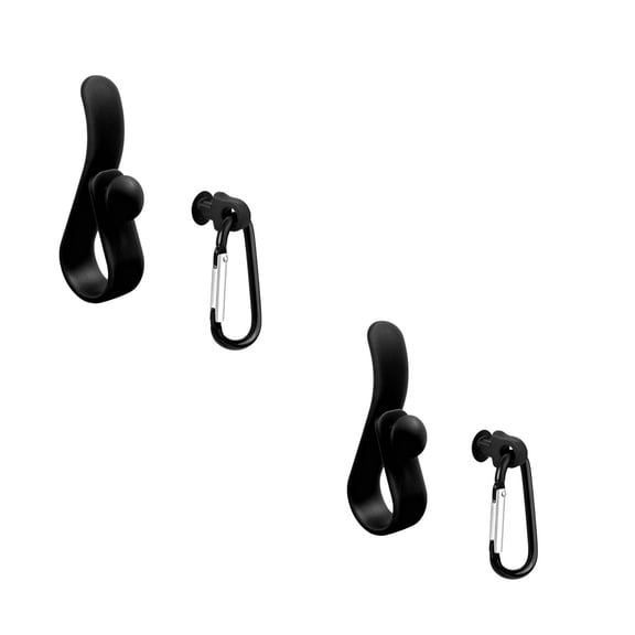 2Pcs Inserts Hooks Bag Accessories, Carabiner Keychain for Beach Tote, Key Holder Charms for All Size Bag, Black
