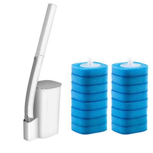 Disposable Toilet Brush Set Replaceable Toilet Cleaner Scrubber Bathroom Cleaning Tool Set