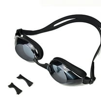 Waterproof Swim Goggles Swimming Glasses Adult Swimwear Anti-fog Swimming Equipment (Black)