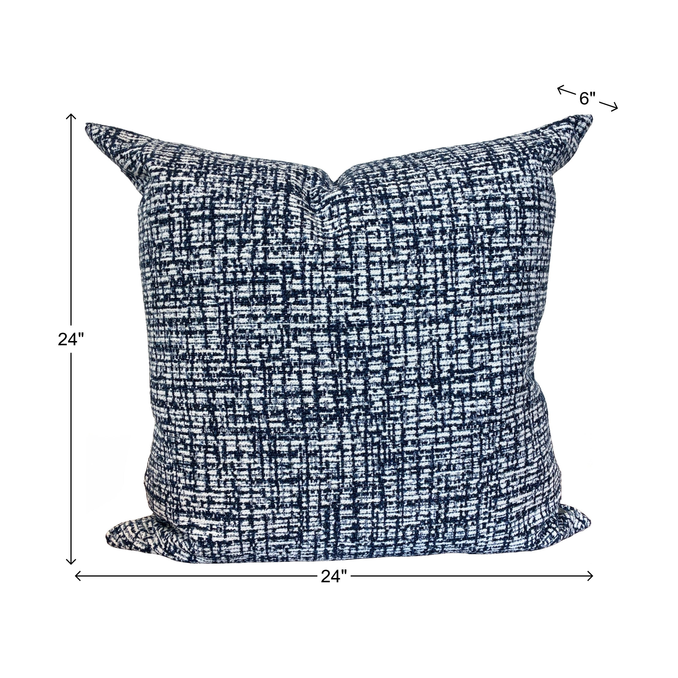 Milos Navy Indoor Outdoor 24x24 Pillow