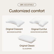 Coop SleepGoods Original Crescent Pillow, King, Neck & Shoulder Support, Medium Firm