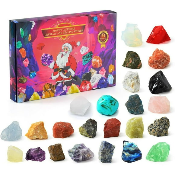 SIfdSeng Kindergarten Toys Classroom Christmas 24 Days Countdown Stone Set Children's Exploration of the Mysterious Stone Journey Decorations Stone Artistic Decorations A Vintage Toys