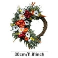thumbnail image 3 of Flower Wreath *1 Elegant Large Artificial Flower Wreath with Red Roses Beige/ /Orange/ & Daisies All Season Door Decoration for Front Door Christmas, 3 of 9