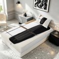 thumbnail image 5 of Manfei Mid Century Ombre Twin Sheets, Black Gold White Oil Painting Bedding, Black Reversible 3pcs1 Flat Sheet + 1 Fitted Sheet + 1 Pillowcase, 5 of 6