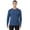Navy, variant on Men's Dry Fit Long Sleeve Sport T Shirts for Athletic Running, Casual Workout-Black-M