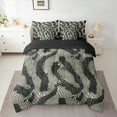 thumbnail image 2 of Manfei Boys Girls Abstract Animal Print 7-Piece Twin Bedding Sets,Jungle Wildlife Bedding Comforter Set,Reptile Animal Snake Breathable Sheet Sets,Super Cozy Room Decor,Reversible, 2 of 8