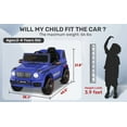 thumbnail image 5 of TOKTOO 12V Powered Ride on Toy Mercedes-Benz G63 Licensed for Kids, Electric Toddler Ride on Car w/Parent Remote Control, MP3, LED Headlight, Gift for Boys Girls Aged 2-4 Years, Blue, 5 of 10