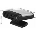 thumbnail image 4 of BR Calentador eléctrico portátil y ventilador de refrigeración - Panel solar de 12 V 150 W - Desempañador de parabrisas, descongelación y purificación de conducción - Negro/Rojo, 4 of 5