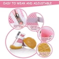 thumbnail image 7 of 4Pcs Pet Dog Sports Puppy Booties Sandals Mesh Shoes Dog Shoes for Small Dogs Boots, Breathable Dog Booties PawProtector for Hot Pavement WinterSnow Hiking Booties, 7 of 7