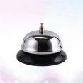 thumbnail image 2 of HLONK Classic Stainless Steel Service Bell Restaurant Call Bell Reception Service Bell (Black+Silver), 2 of 6