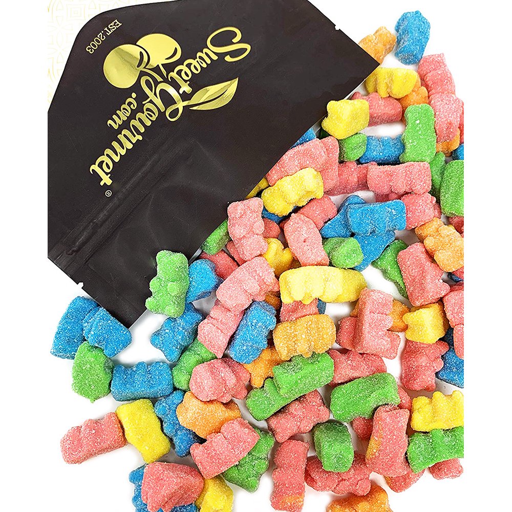 SweetGourmet Neon Gummy Bears Bright Sour Bulk Candy Halal 2