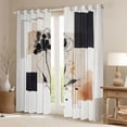 thumbnail image 3 of Homewish Watercolor Rose Women Black Out Curtains, Square Rectangle Abstract Curtains Pack of 2 (42x63 Each), Modern Fashion Ink Bedroom Curtains, Blackout Curtains Room Decor, 3 of 7