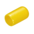 thumbnail image 1 of 25pcs Rubber End Caps 9.5mm(3/8") PVC Vinyl Round End Cap Cover Screw Thread Protectors Yellow, 1 of 5