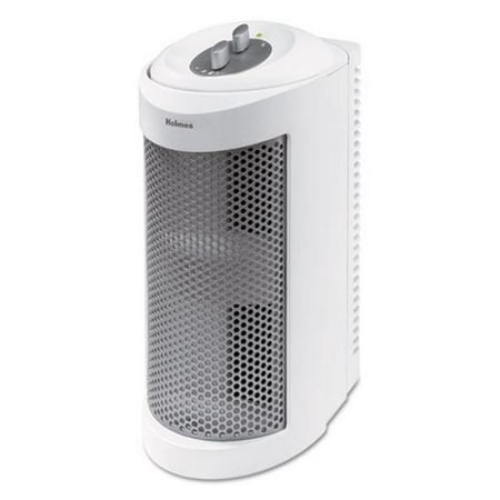 Holmes True HEPA Allergen Remover Mini Tower Air Purifier with Optional Ionizer for Small Spaces  White (HAP706-NU-1)