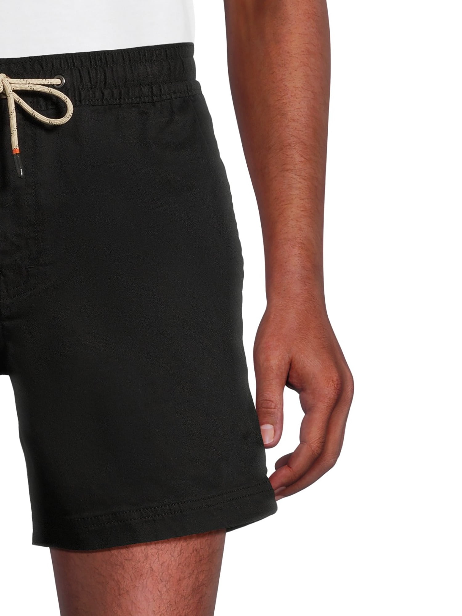 George Men's and Big Men's Twill Pull On Shorts with Drawstring Waist, 8" Inseam, Sizes S-2XL