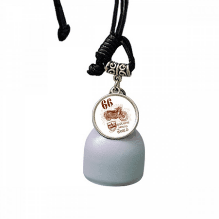 

Motorcycle Flower Text Pattern Illustration Wind Chimes Bell Car Pendant