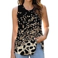thumbnail image 2 of Uaswgudfs Tank Tops for Women Crew Neck Loose Fit Casual Sleeveless Blouse with Print for Summer, 2 of 5