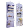thumbnail image 1 of Organizador grande de doble cara para colgar bolsas de regalo y soporte para papel de seda (blanco), 1 of 7