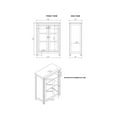 thumbnail image 4 of Savannah Pie Safe Cabinet, Ivory with Natural Wood Top, 4 of 4