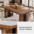 thumbnail image 7 of 70.86-Inch Industrial Dining Table for 6-8 People, Rectangular Heavy Duty Wooden Kitchen Table, 7 of 7