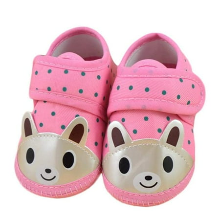 

YOHOME Newborn Girl Boy Soft Sole Crib Toddler Shoes Canvas Sneaker Pink