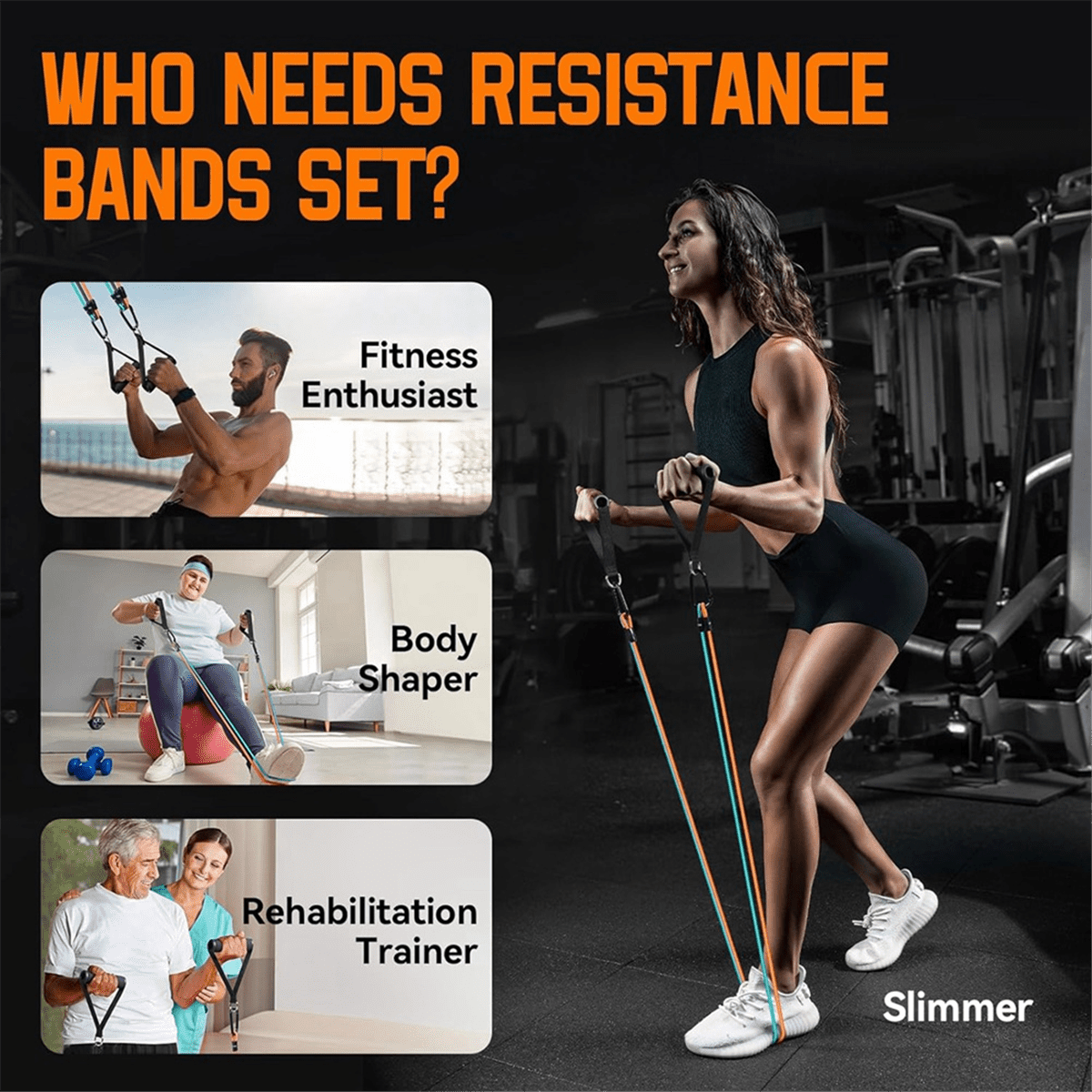 Resistance Bands with Handles, Exercise Bands Resistance Bands Set for Men and Women, Stretch Workout Bands