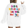 thumbnail image 6 of Clearance Sales Today Deals Prime Women'S Sweatshirts Sweatshirt Women Verse Pullover God Is Within Her Long Sleeve Inspirational Blouse Top, 6 of 6