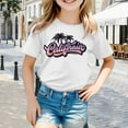 thumbnail image 2 of XFeng Kids Florida Palm Tree Graphic T-Shirt, Gradient Letter Coconut Tree Short Sleeve Casual Tee, 2 of 4