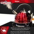 thumbnail image 3 of MAGEFESA Sabal Red Tea Kettle, 2.1 Qts, made of Stainless Steel with Warning Acoustic Whistle, Smooth and Clean Pouring System, Ergonomic Handle, Teapot, 3 of 5